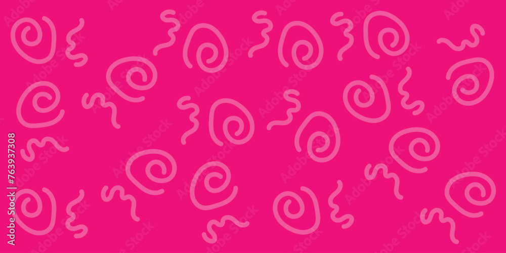 Seamless pattern with Fun line doodle. Creative abstract squiggle-style drawing background for children. kids background