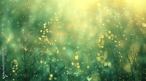 green grass and sunlight