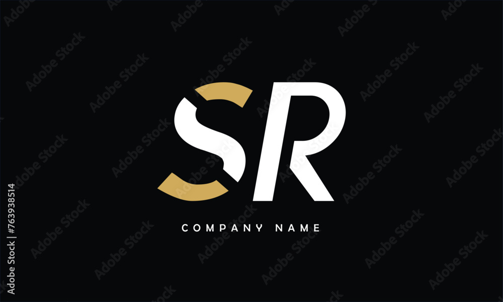 SR, RS, S, R Abstract Letters Logo Monogram SR, RS, S, R Abstract Letters Logo Monogram