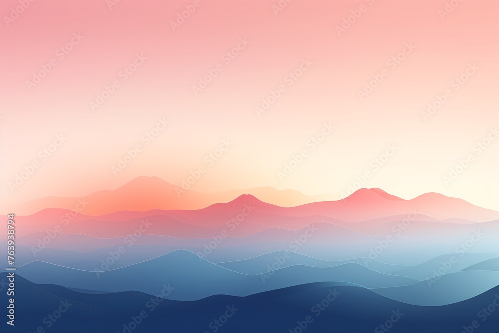 a blue and pink mountains