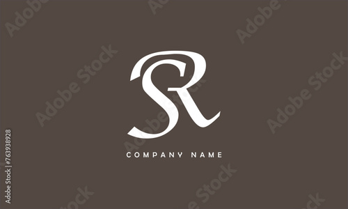 SR  RS  S  R Abstract Letters Logo Monogram
