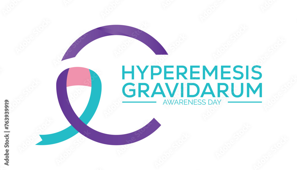 Hyperemesis Gravidarum Awareness Day observed every year in May 15. Template for background, banner, card, poster with text inscription.