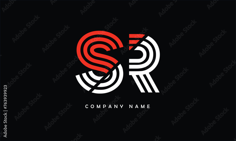 SR, RS, S, R Abstract Letters Logo Monogram SR, RS, S, R Abstract Letters Logo Monogram