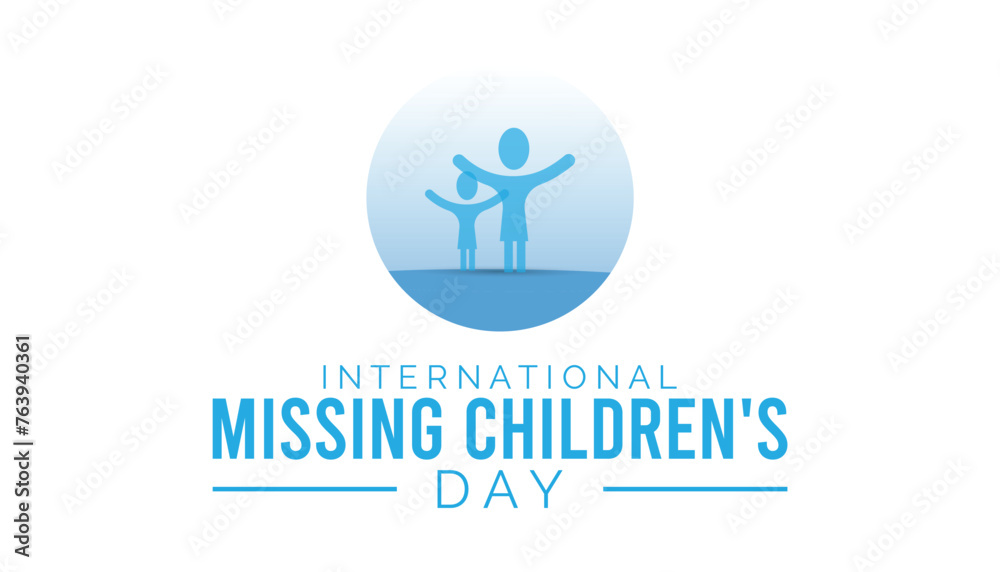 International Missing Children's Day observed every year in May 25. Template for background, banner, card, poster with text inscription. International Missing Children's Day observed every year in May 25. Template for background, banner, card, poster with text inscription.