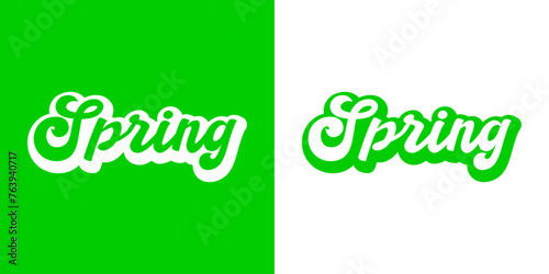 Logo con palabra Spring en texto manuscrito con sombra