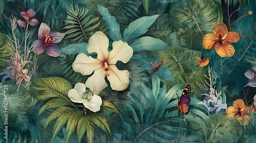 Floral background pattern