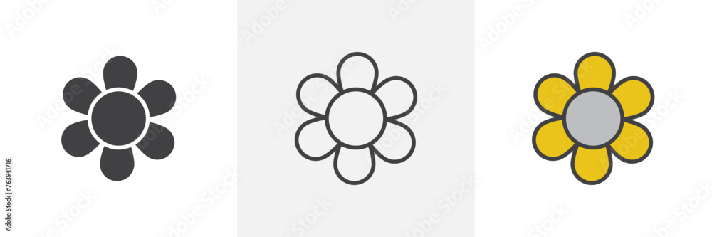 Floral Beauty and Spring Blossom Icons. Collection of Flower and Botanical Symbols Floral Beauty and Spring Blossom Icons. Collection of Flower and Botanical Symbols