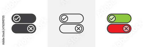 Obraz na plátne True/False Boolean Logic Icons