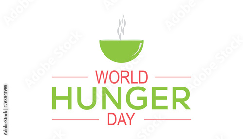 World Hunger Day observed every year in May 28. Template for background, banner, card, poster with text inscription.
