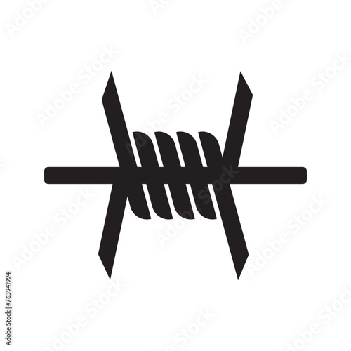 barbed wire icon vector