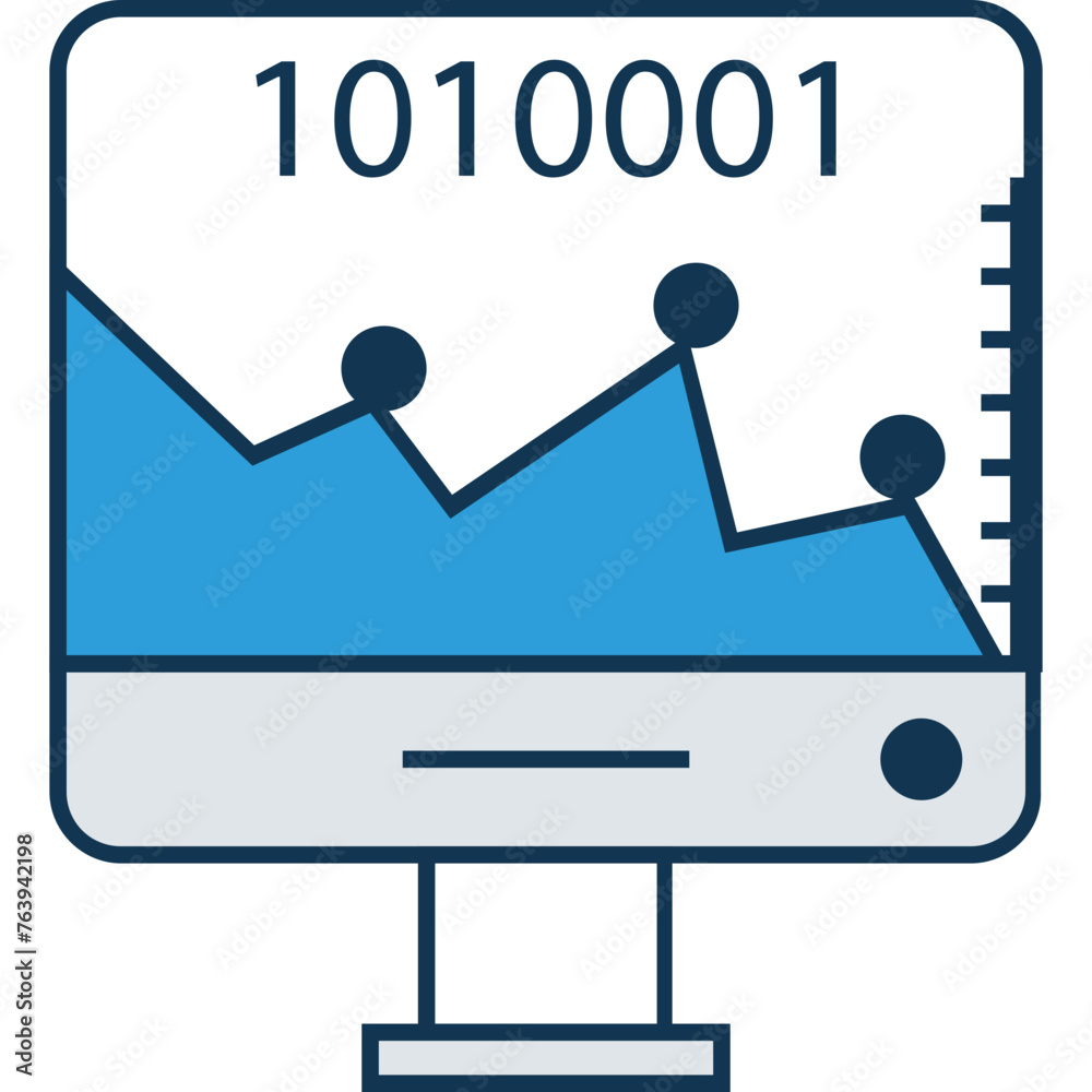 Binary Timeline Chart Vector Icon which can easily modified Binary Timeline Chart Vector Icon which can easily modified