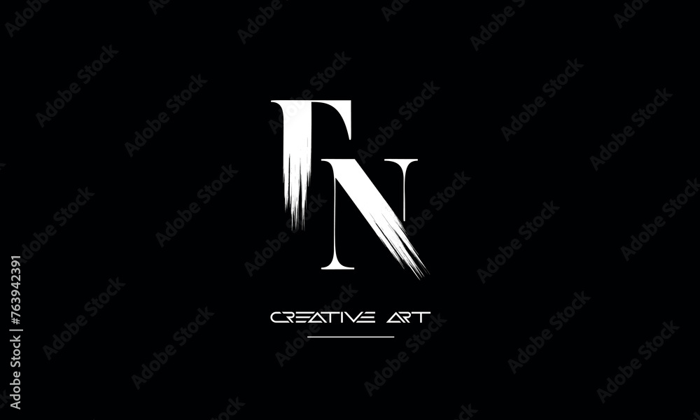 FN, NF, F, N abstract letters logo monogram FN, NF, F, N abstract letters logo monogram