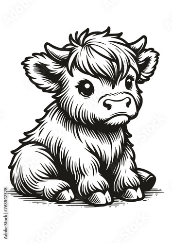 Highland Cow, Baby Cow SVG, Cow Head SVG, Cow Face Clipart SVG, Highland Heifer SVG, Flower Cow SVG, Cute Highland Cow