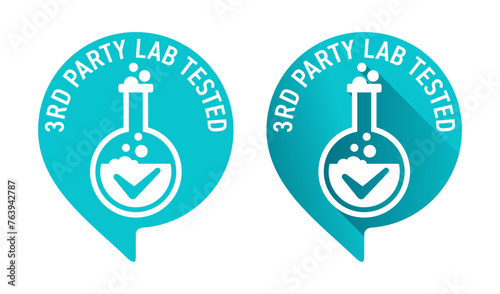 Third-party lab tested badge - pin with test tube