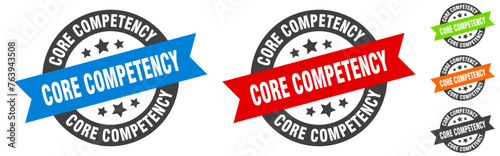 core competency stamp. core competency round ribbon sticker. tag