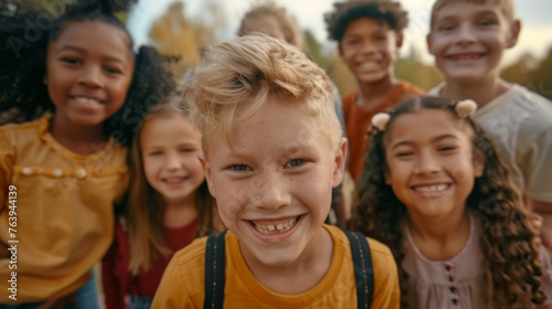 Group of multinational children