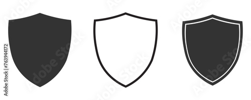 Set of shield icons. Checkmark vector ilustration.