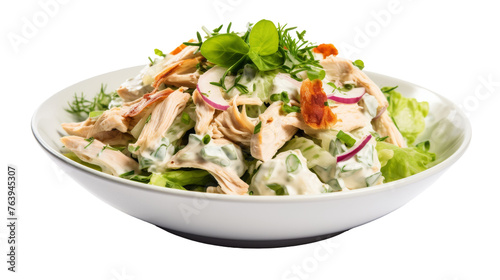 Tasty Chicken Salad Treat on transparent background