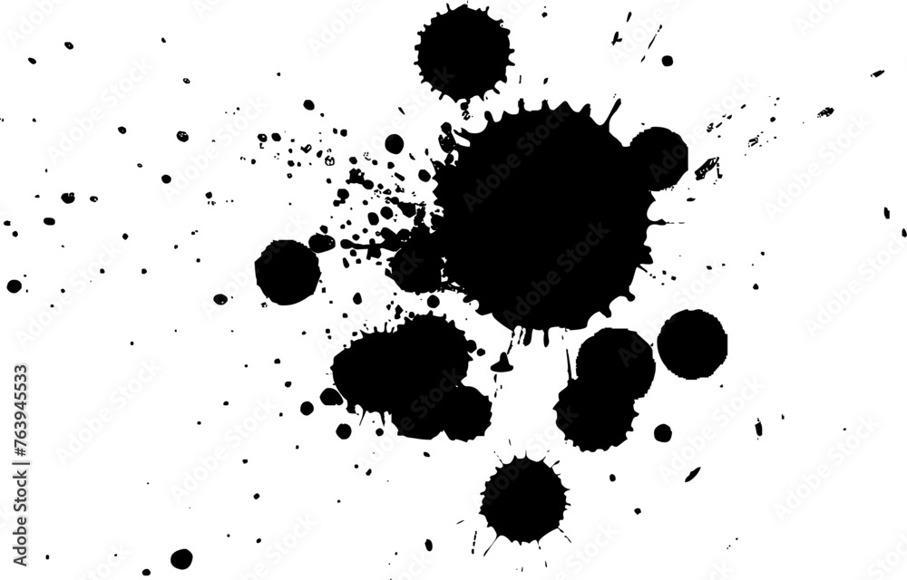 black ink dropped splatter splash on white backgroud vector black ink dropped splatter splash on white backgroud vector