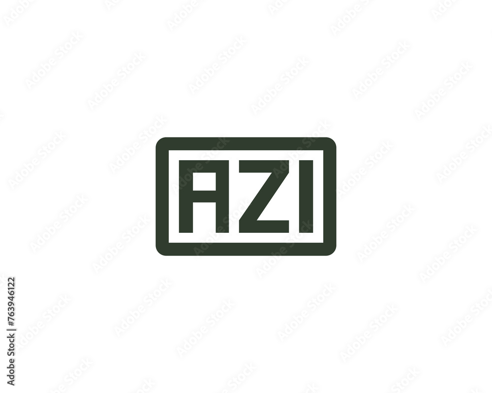 Obraz premium AZI logo design vector template