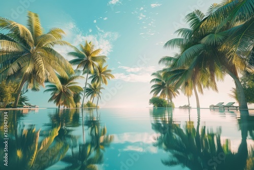 palm trees on the beach