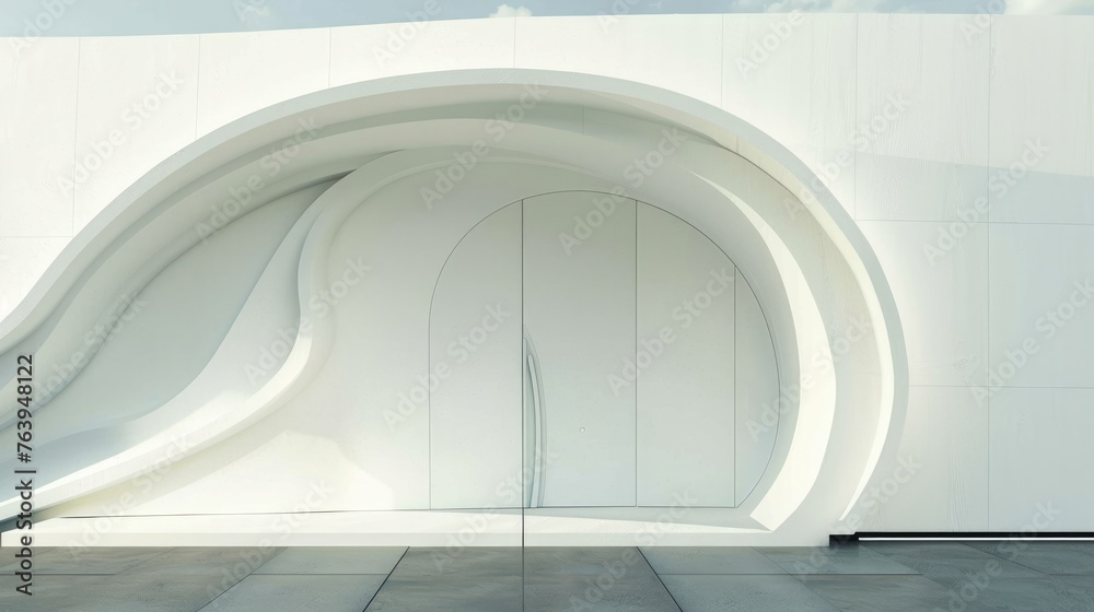 white modern entrance door minimalist style. Generative Ai white modern entrance door minimalist style. Generative Ai