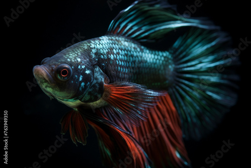 Vivacious, portrait, Betta Fish сreated with Generative Ai