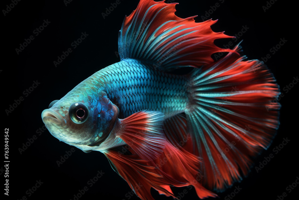 Vivacious, portrait, Betta Fish сreated with Generative Ai Vivacious, portrait, Betta Fish сreated with Generative Ai
