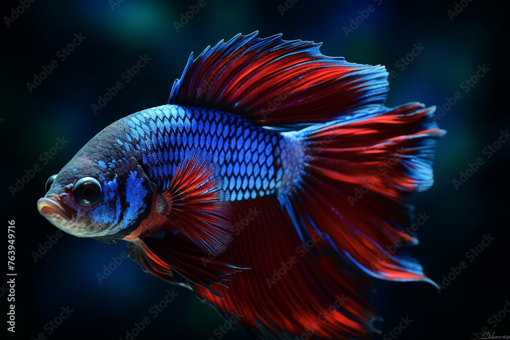 Vivacious, portrait, Betta Fish сreated with Generative Ai Vivacious, portrait, Betta Fish сreated with Generative Ai