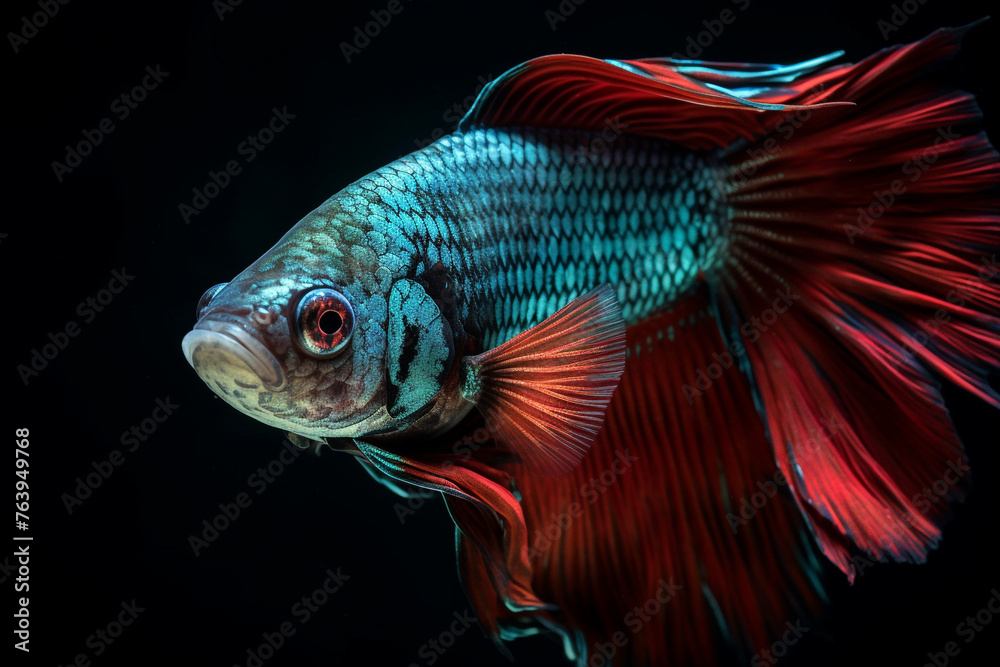 Vivacious, portrait, Betta Fish сreated with Generative Ai Vivacious, portrait, Betta Fish сreated with Generative Ai