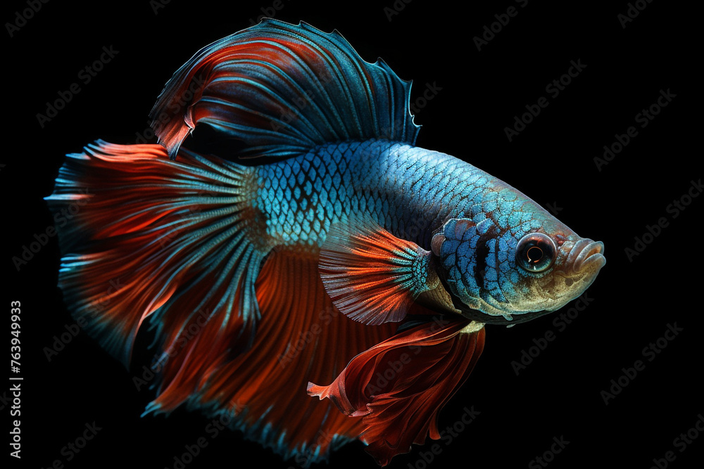 Vivacious, portrait, Betta Fish сreated with Generative Ai Vivacious, portrait, Betta Fish сreated with Generative Ai