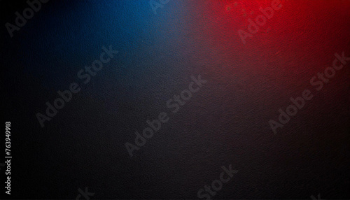 Black anthracite background and red and blue gradients, space for text; abstract texture created with light 