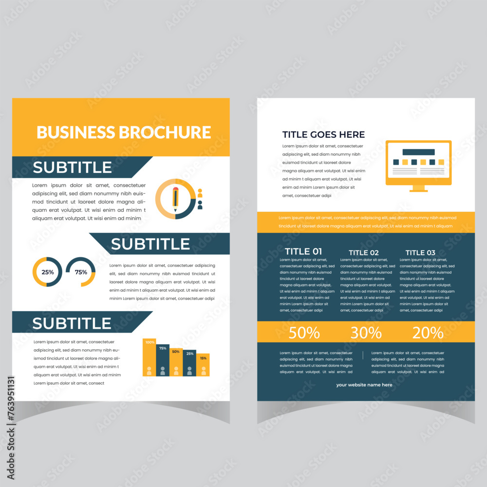 Corporate business flyer template design set, Brochure design, cover modern layout, annual report, poster, flyer in A4 with colorful business proposal, promotion, advertise, publication, cover page.