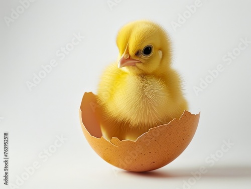 cute little chick coming ou...