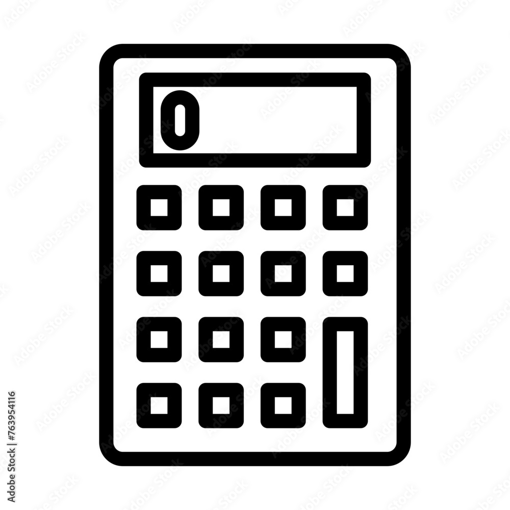 Calculator Vector Line Icon Design Calculator Vector Line Icon Design
