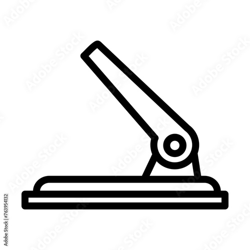 Punching Machine Vector Line Icon Design