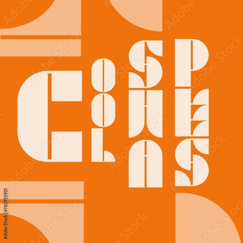 abstract orange background with cool shapes