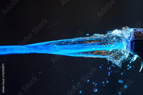 water gun firing blue liquid stream © Alfazet Chronicles