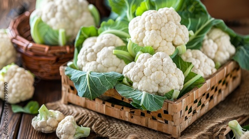 Natural organic cauliflower texture background ideal for food and health concepts