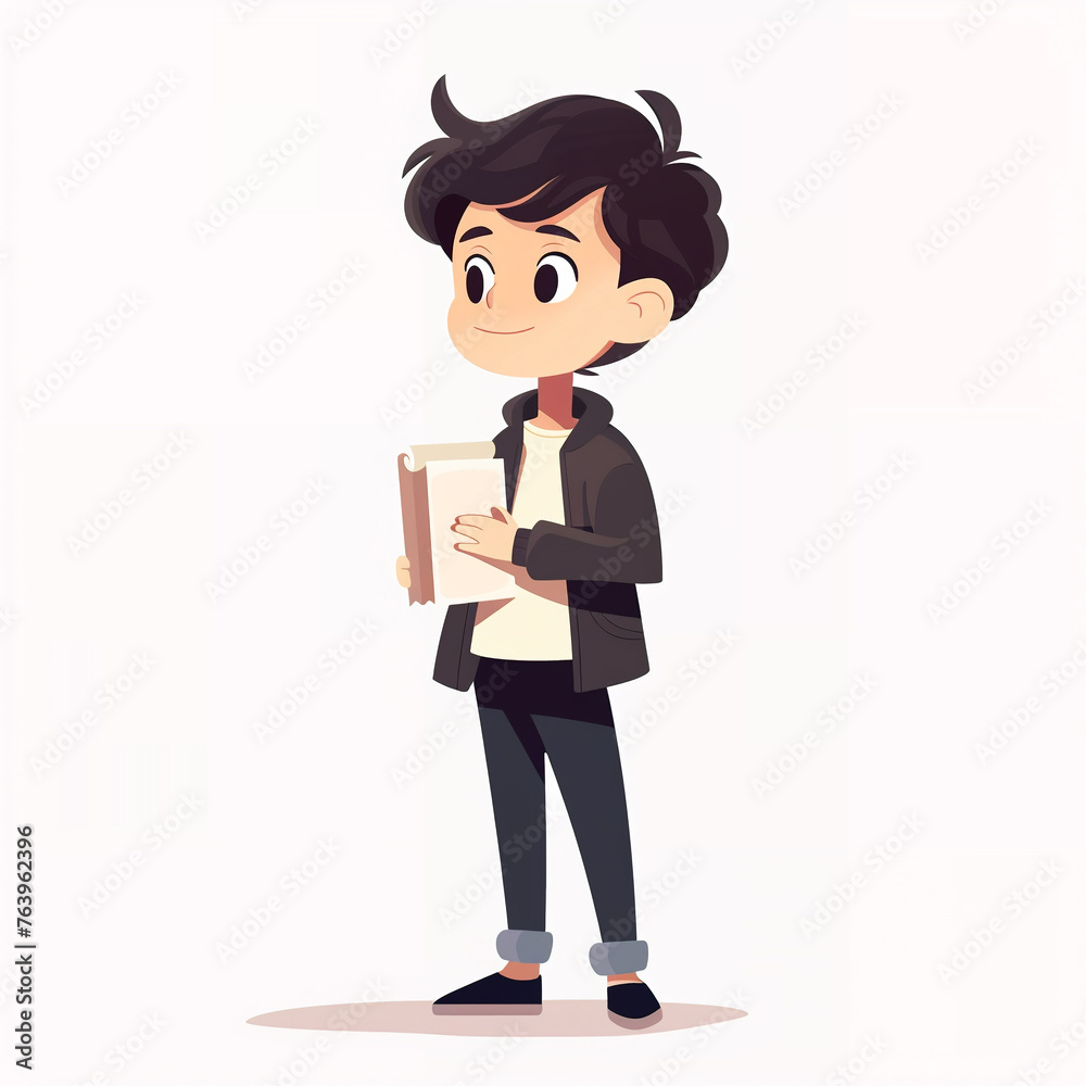 illustration of student reading book, scholar boy teenager studying educational materials, isolated flat vector modern illustration of child, full of curiosity and motivation illustration of student reading book, scholar boy teenager studying educational materials, isolated flat vector modern illustration of child, full of curiosity and motivation