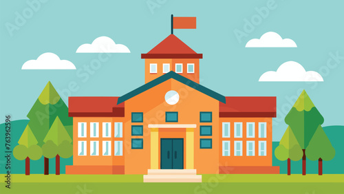 school building cartoon vector design 6.eps