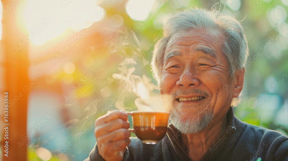 Man is drinking morning coffee Man is drinking morning coffee