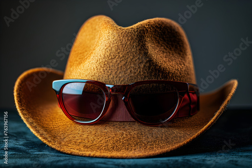 April Fools Day prank accessories - hat with sunglasses photo