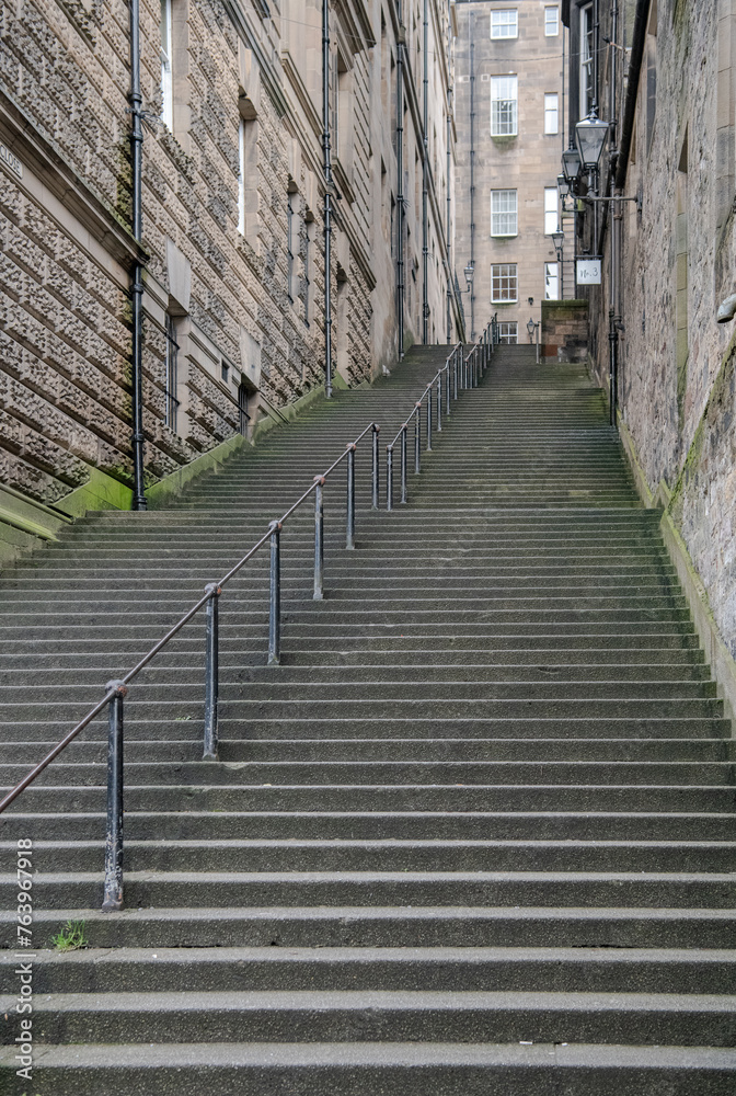 The steps of Warriston's Close, Edinburgh, Scotland, UK 
