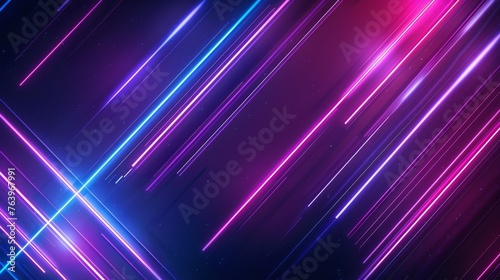 Neon futuristic flashes on black background, copy and text space, 16:9