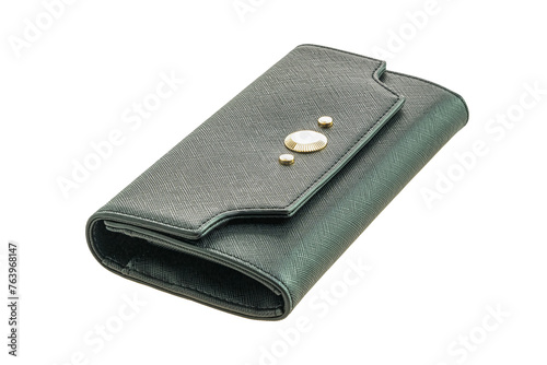 Black leather woman wallet