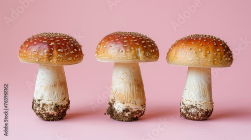 Nameko mushroom pholiota nameko soft pastel background delicate fungi in pale tones