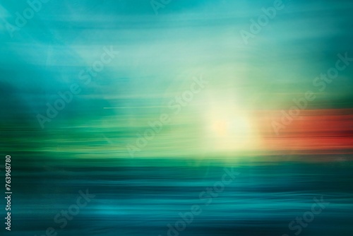 Abstract motion blur background, Sea, sky and sun in motion blur