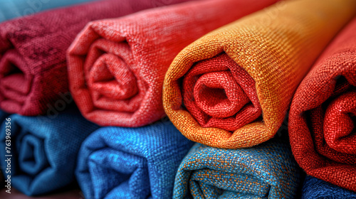 Sewing industry, fabric production, textile industry, cotton texture, Spool background banner cover