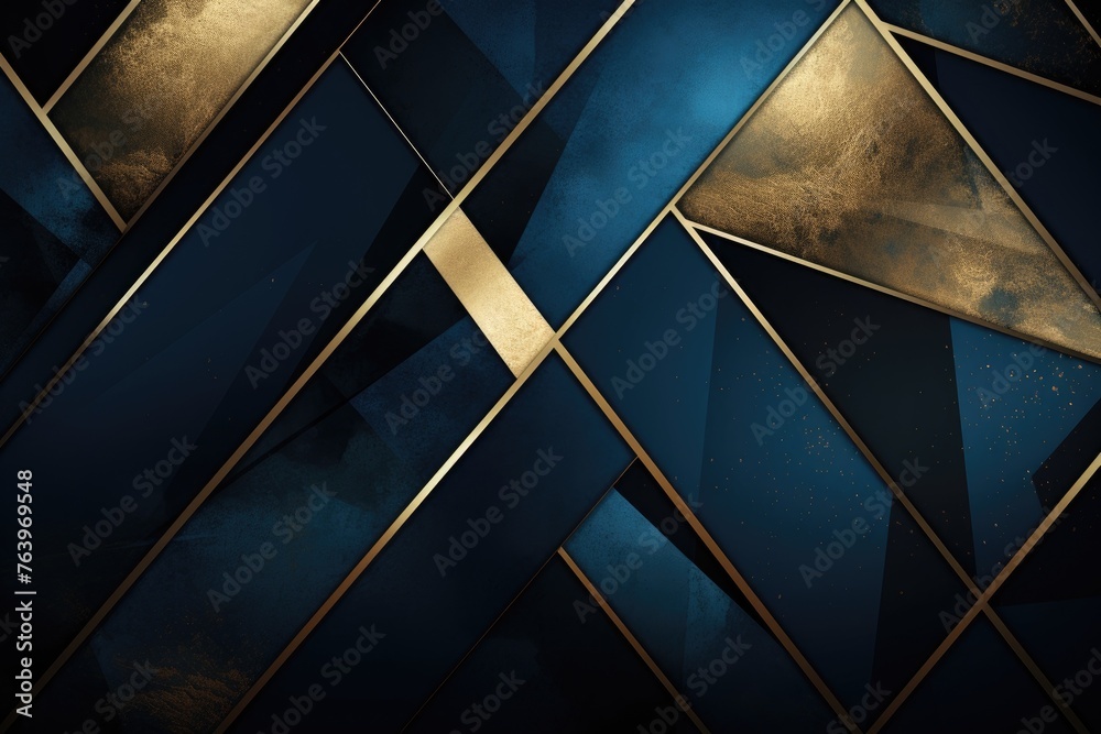 luxury geometric shiny blue and golden background luxury geometric shiny blue and golden background
